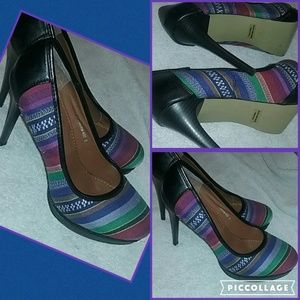 Henry Ferrara Multi-Color Paloma Platform Stiletto
